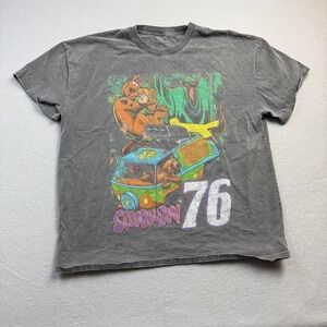 Scooby Doo Mystery Machine Graphic T Shirt Faded Cartoon Tee Large